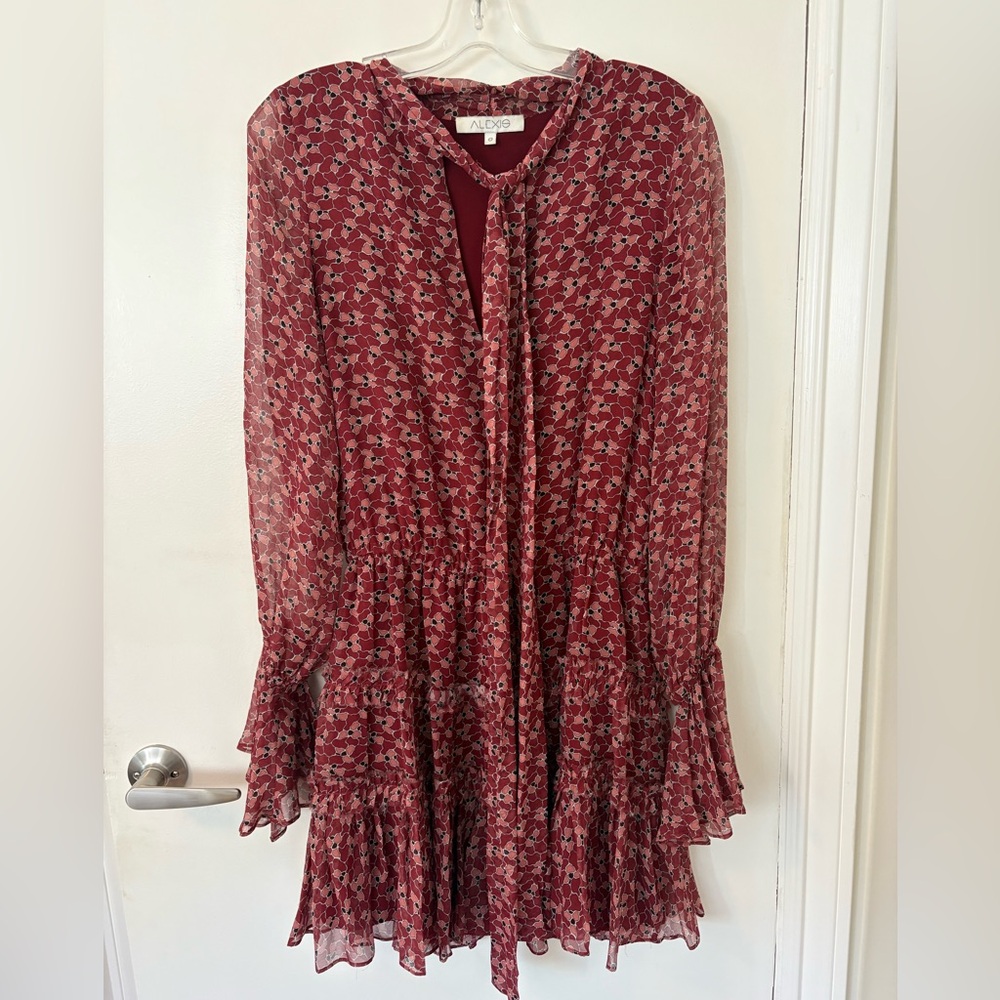 Alexis Silk Floral Mini Ruffle Dress - Picture 2 of 7